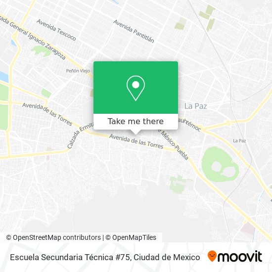 Mapa de Escuela Secundaria Técnica #75