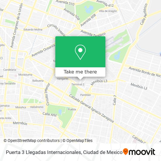 Puerta 3 Llegadas Internacionales map