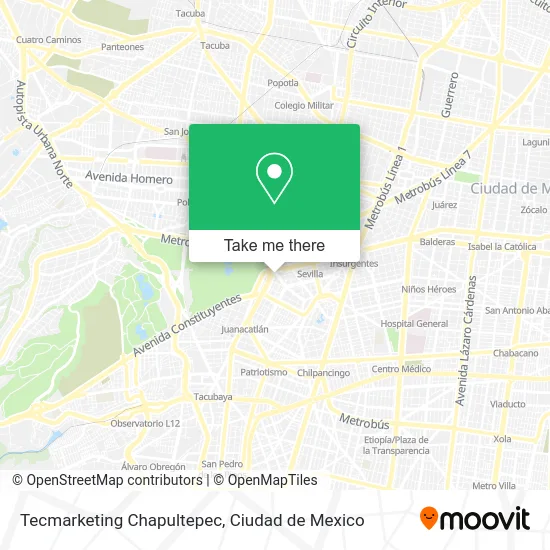 Tecmarketing Chapultepec map