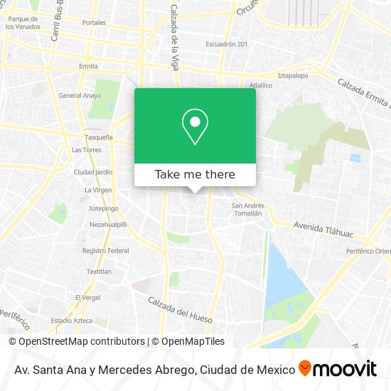 Av. Santa Ana y Mercedes Abrego map