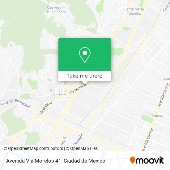 Mapa de Avenida Via Morelos 41