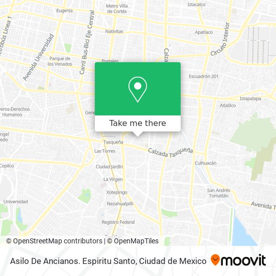 Mapa de Asilo De Ancianos. Espiritu Santo