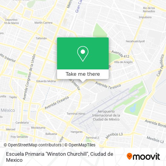 Mapa de Escuela Primaria "Winston Churchill"