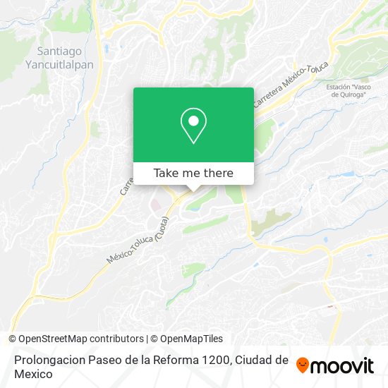 Mapa de Prolongacion Paseo de la Reforma 1200