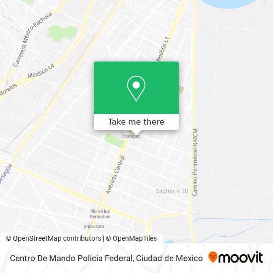 Mapa de Centro De Mando Policia Federal