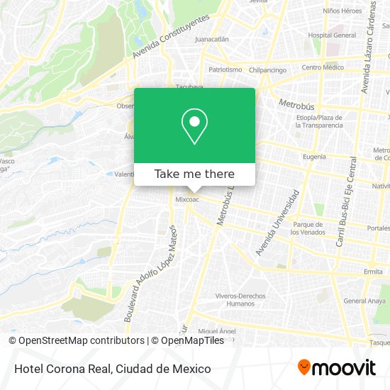 Mapa de Hotel Corona Real