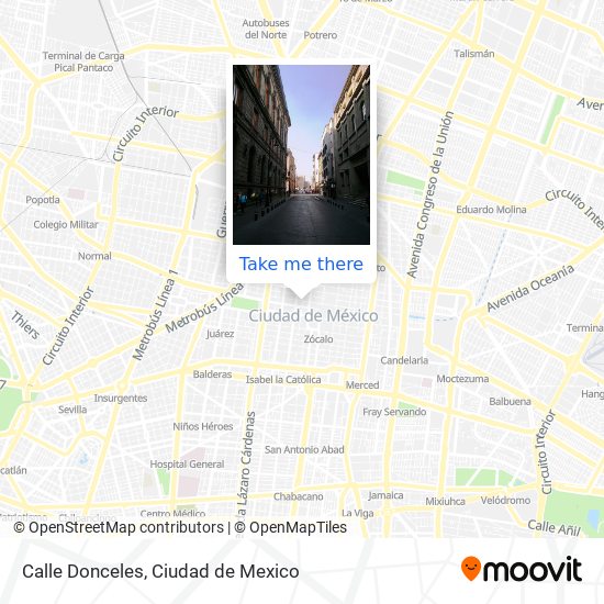 Calle Donceles map