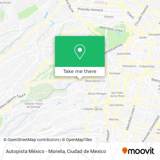 Autopista México - Morelia map