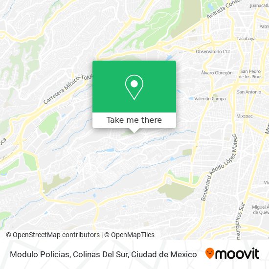 Modulo Policias, Colinas Del Sur map