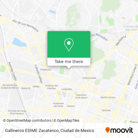 Mapa de Gallineros ESIME Zacatenco