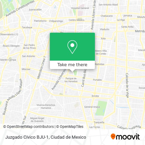 Mapa de Juzgado Cívico BJU-1