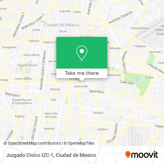 Juzgado Civico IZC-1 map