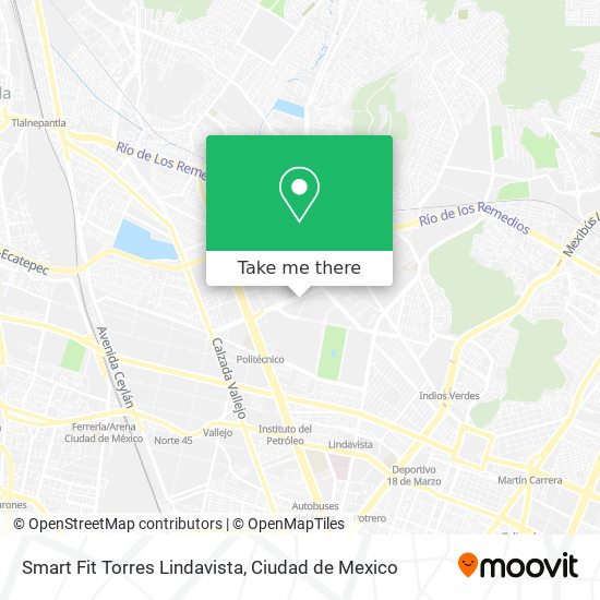 Mapa de Smart Fit Torres Lindavista