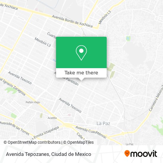 Avenida Tepozanes map