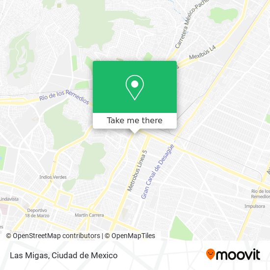 Las Migas map