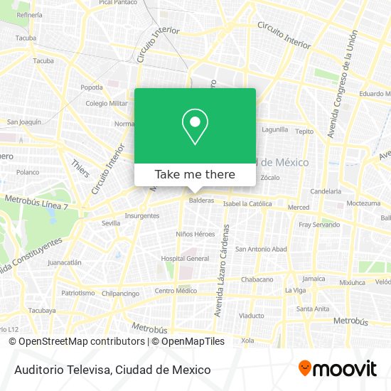 Auditorio Televisa map