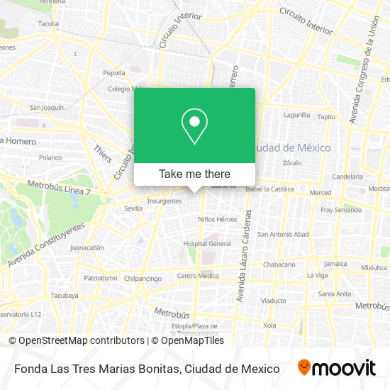 Fonda Las Tres Marias Bonitas map