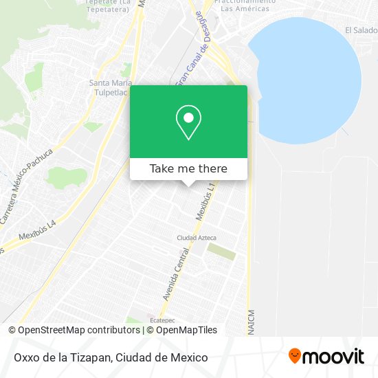 Mapa de Oxxo de la Tizapan