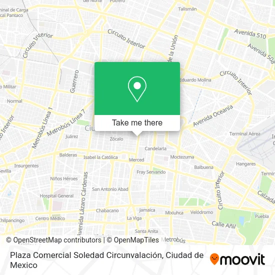 Mapa de Plaza Comercial Soledad Circunvalación