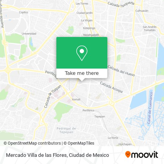 Mercado Villa de las Flores map