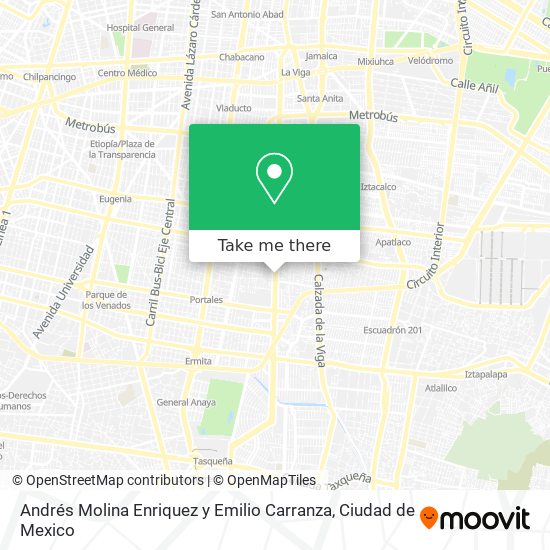 Andrés Molina Enriquez y Emilio Carranza map