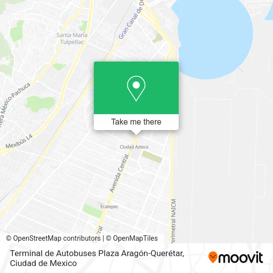 Mapa de Terminal de Autobuses Plaza Aragón-Querétar