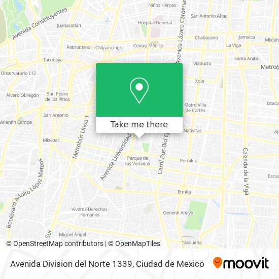 Avenida Division del Norte 1339 map