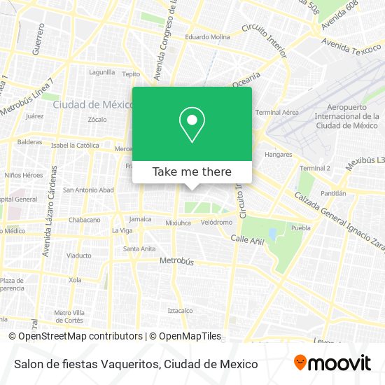Salon de fiestas Vaqueritos map