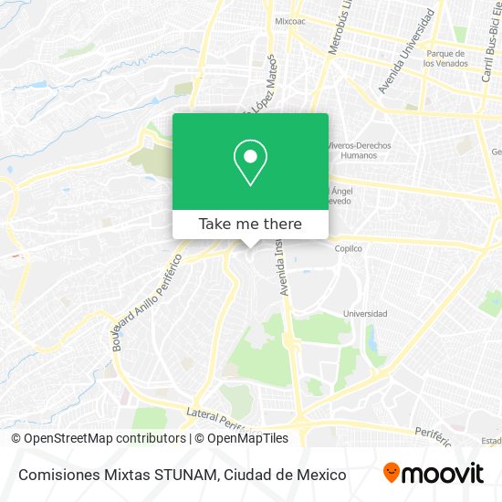 Comisiones Mixtas STUNAM map