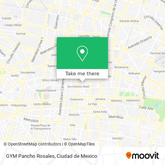 Mapa de GYM Pancho Rosales