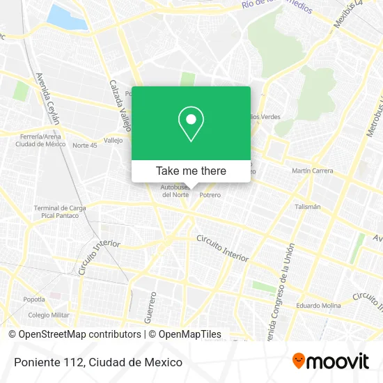 Poniente 112 map