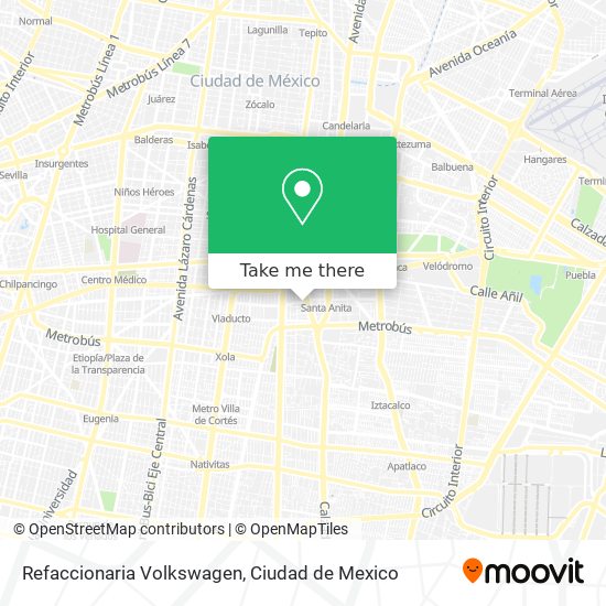 Refaccionaria Volkswagen map