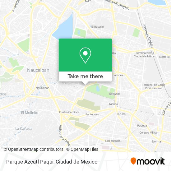 Mapa de Parque Azcatl Paqui