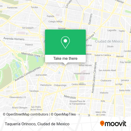 Taquería Orinoco map