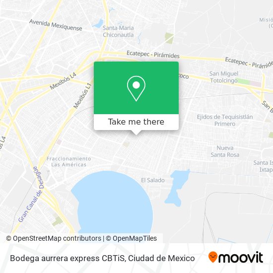Bodega aurrera express CBTiS map