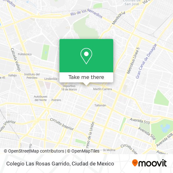 Colegio Las Rosas Garrido map