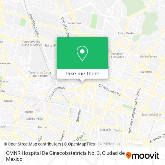 CMNR Hospital De Ginecobstetricia No. 3 map