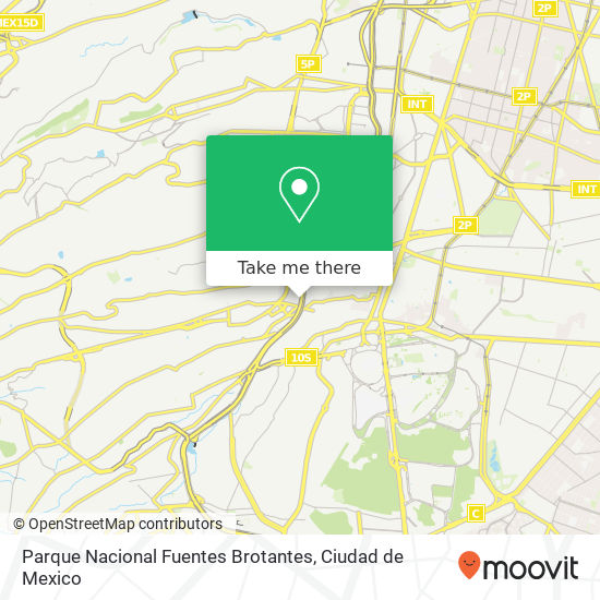 Parque Nacional Fuentes Brotantes map