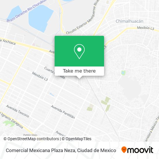 Mapa de Comercial Mexicana Plaza Neza