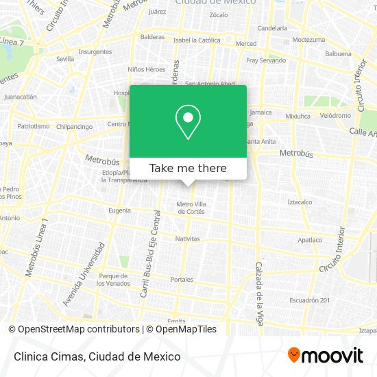 Clinica Cimas map