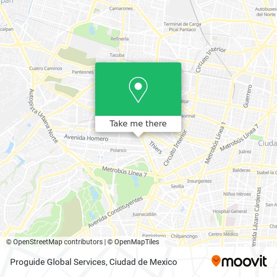 Mapa de Proguide Global Services