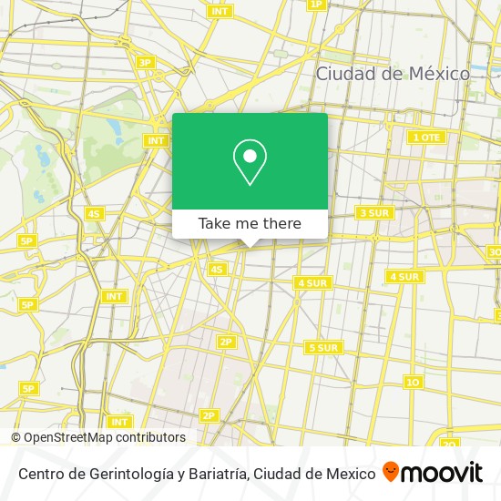 Centro de Gerintología y Bariatría map