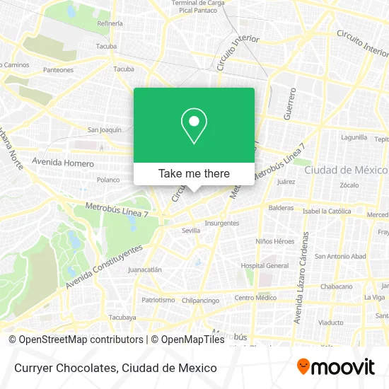 Curryer Chocolates map