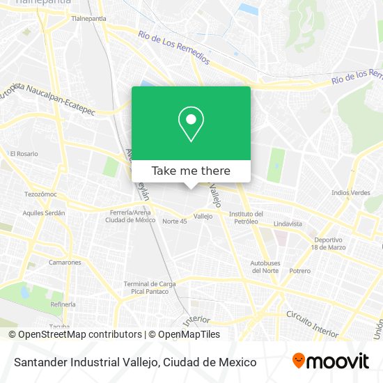 Mapa de Santander Industrial Vallejo