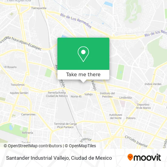 Santander Industrial Vallejo map