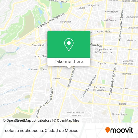 colonia nochebuena map
