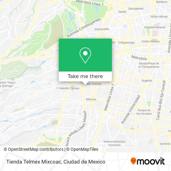 Tienda Telmex Mixcoac map
