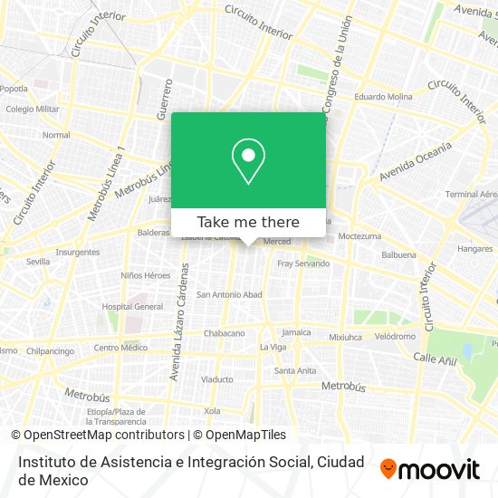 Instituto de Asistencia e Integración Social map