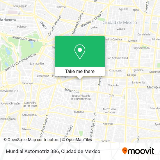 Mundial Automotriz 386 map