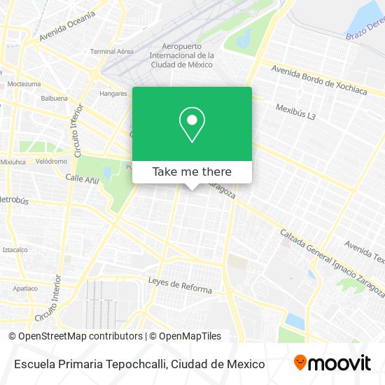 Mapa de Escuela Primaria Tepochcalli